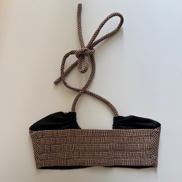 Proenza Schouler White Label Gingham Halter Bralette Top - Picture 2 of 3